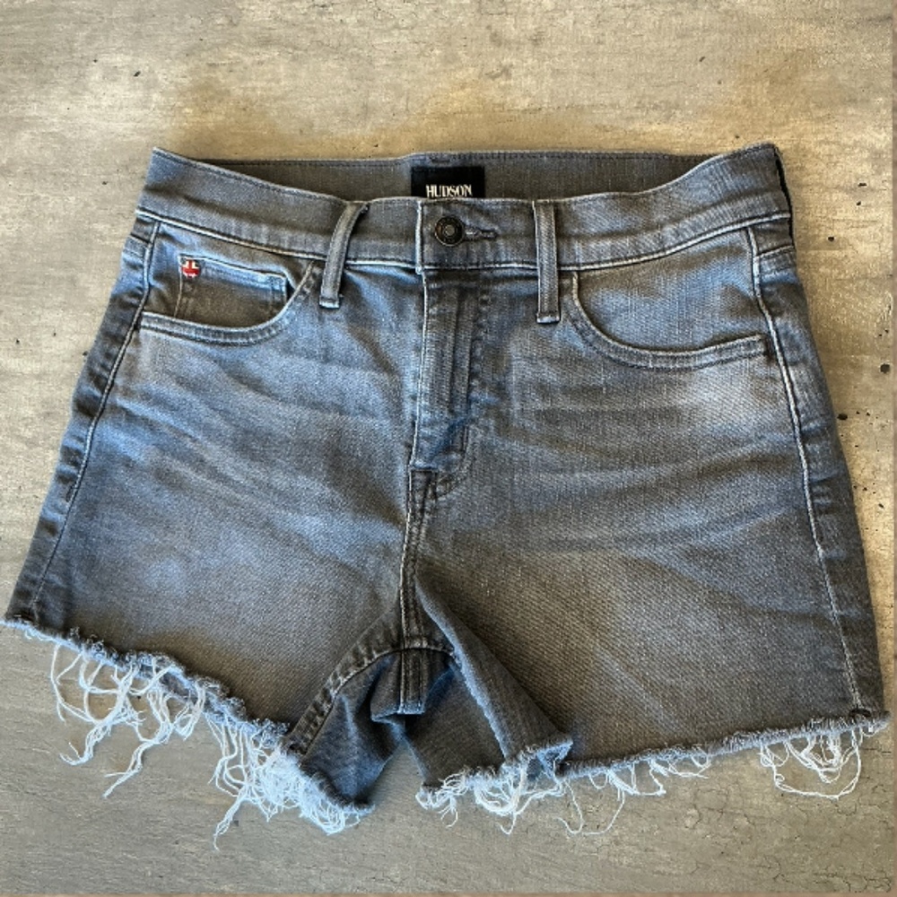 Hudson Gracie Cutoff Denim Shorts In Dystopia Grey Women’s Size 26